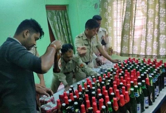 Police recovered huge amount of illegally stored foreign liquor from Battala (Agartala) Police recovered huge amount of illegally stored foreign liquor from Battala (Agartala)